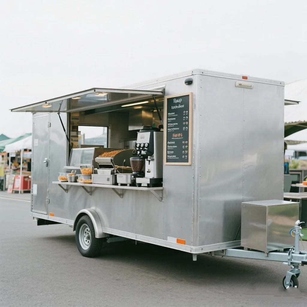 High Quality Popular Small Food Trailer 3 Metre 10ft Ice Cream Food Truck with Full Kitchen Equipment for Sale