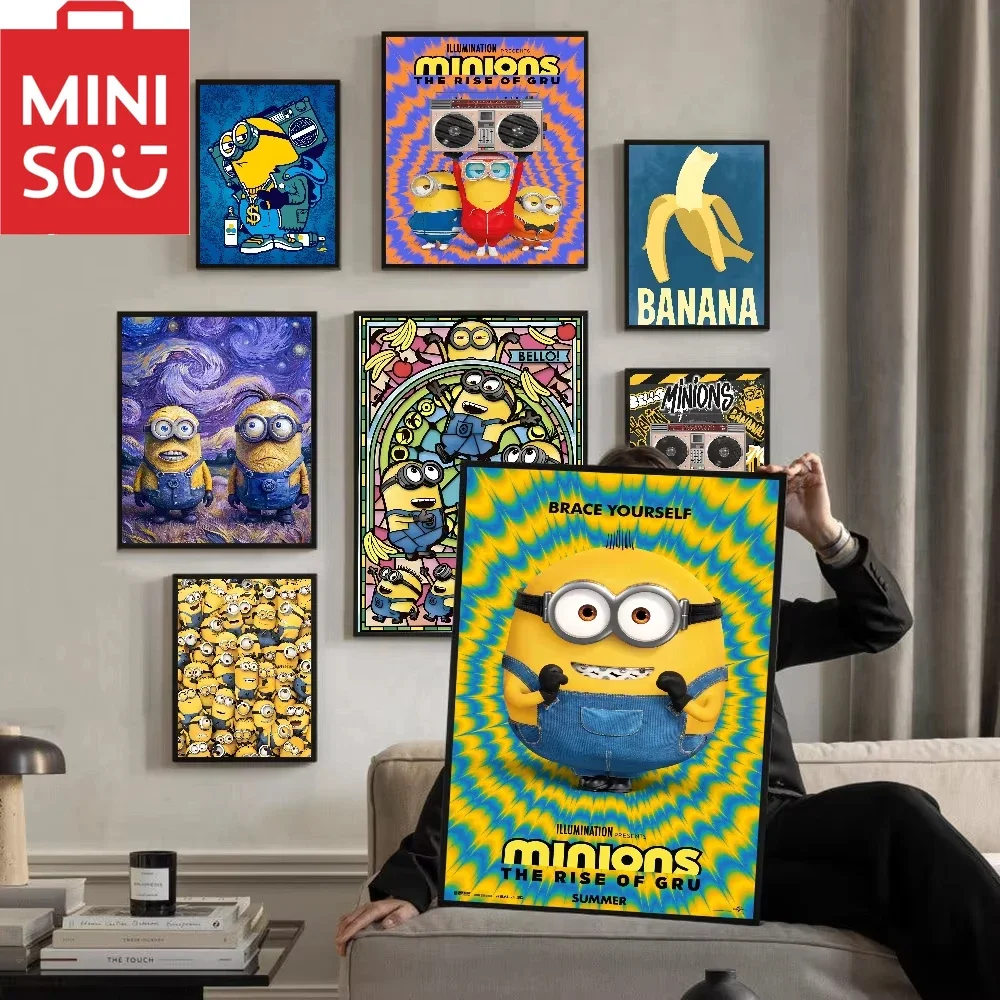 MINISO-Kit de pintura de diamante 5D de hombre plátano amarillo, dibujos animados, arte artesanal, taladro redondo/cuadrado completo, regalo de decoración de Roma