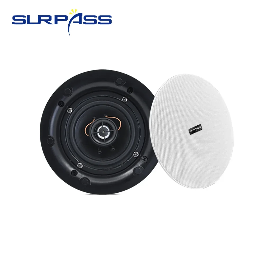 Home Theater Ceiling Speaker 4inch 20W Passive Coaxial Speaker In Ceiling Frameless Music Loudspeaker 2-way Audio Sound System