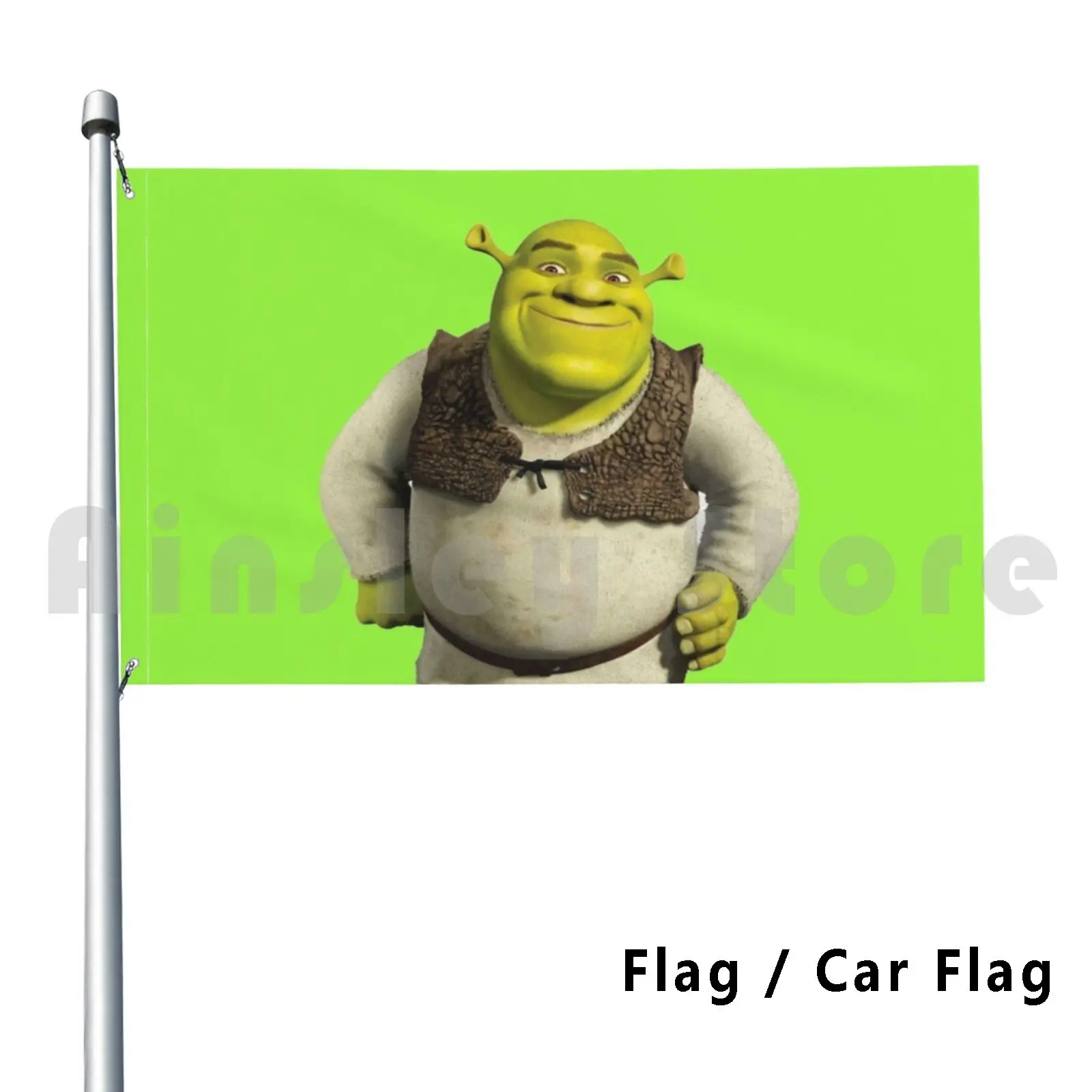 Shrek decoración al aire libre bandera bandera del coche Shrek Meme memes divertidos Shrek Meme Tumblr abeja película burro película Ogre Script Dank