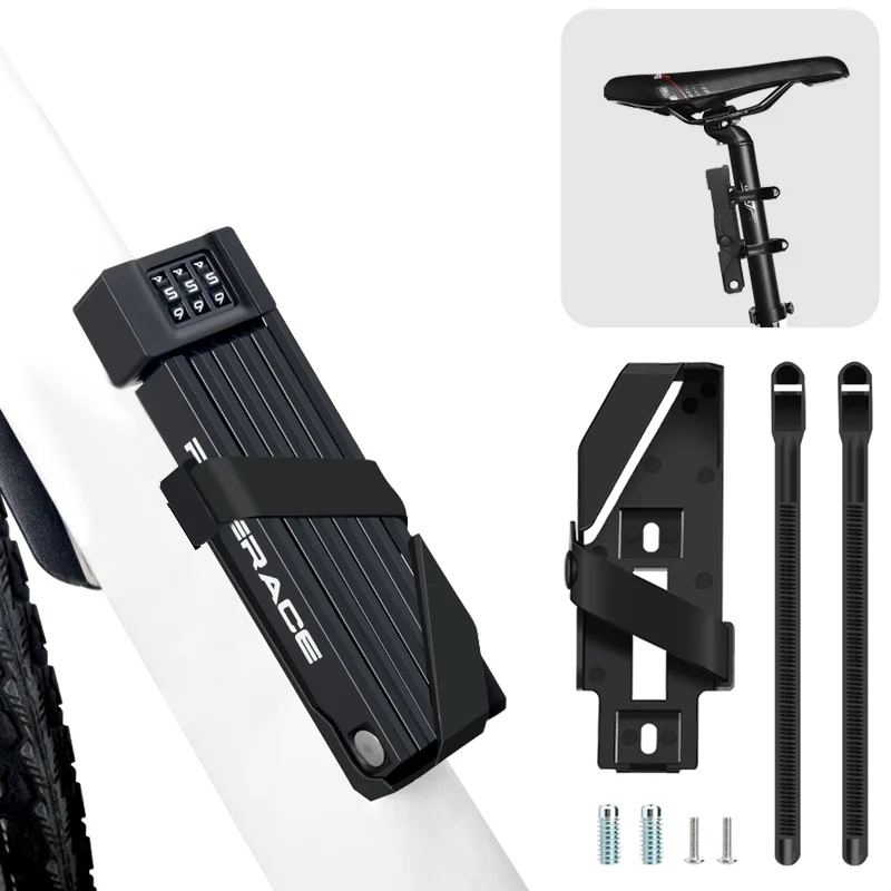AliExpress riderace Bike Foldable Lock MTB Road High Security Anti-Theft Cycling Lock Portable For Scooter Electric E-Bike Bicycle Accessories