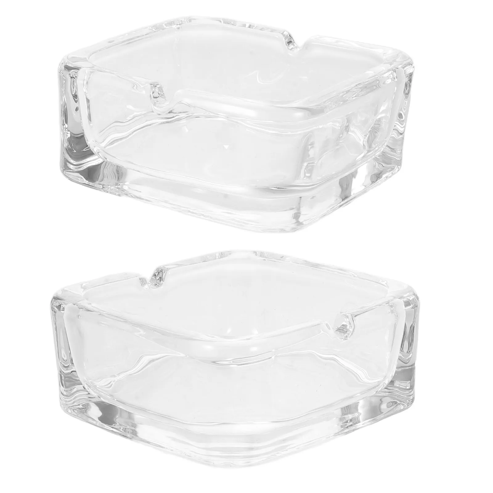 

2 шт. Прозрачные настольные пепельницы-подставки, квадратные декоративные пепельницы для декора ванной комнаты, аксессуары для дома