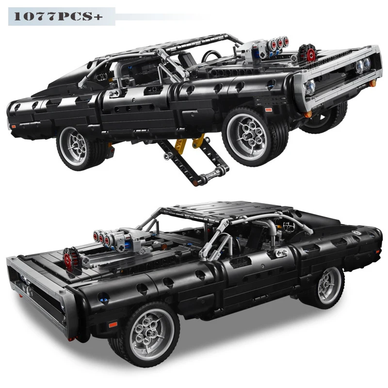 Hot Moc Bricks Tech Car Series Doms Dodge Charger Model 42111 Building Blocks 1077 pcs Racing Cars Toys Gift For Boys Children