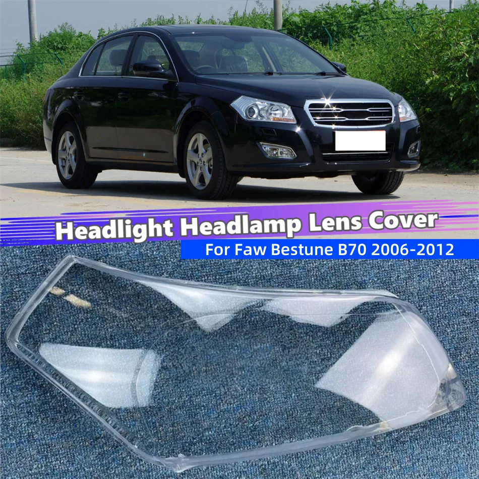 Para Faw Bestune B70 2006 2007 2008 2009 2010 2011 2012 productos de coche lentes de lámpara frontal totalmente transparente de policarbonato de alto brillo