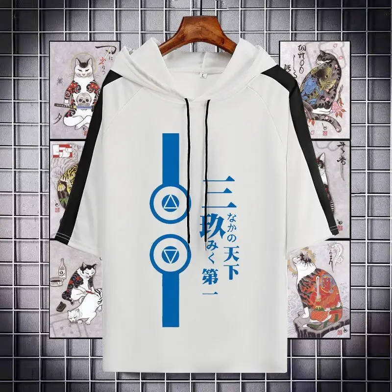 Pakaian Pengantin Hanayome Berujung Lima Nakano Miku Yotsuba Kaus Lengan Pendek Uniseks Merchandise Anime Setengah Lengan Berkerudung