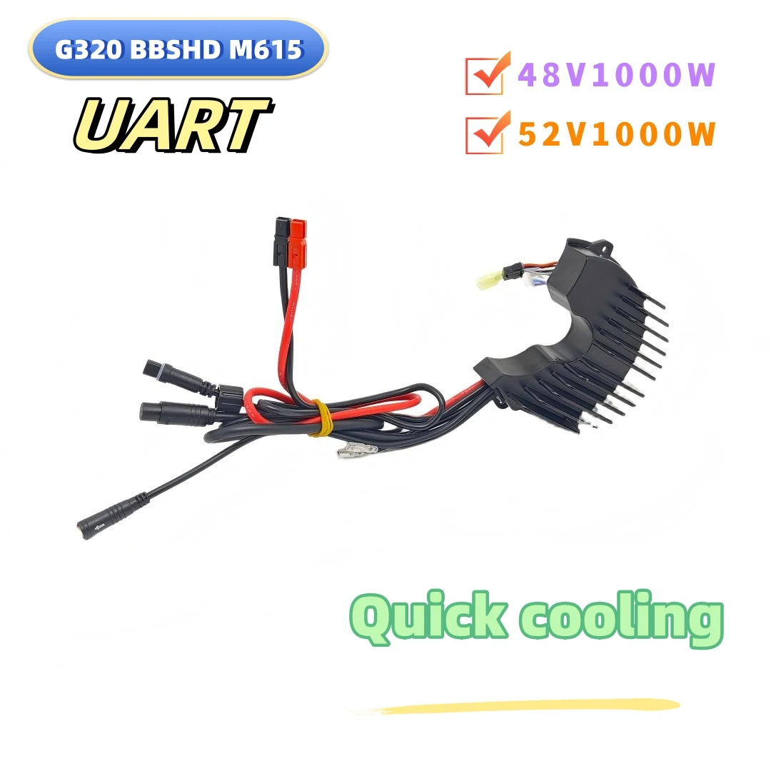 Bafang Mid Drive Motor Controller Upgraded Version Heat Dissipation Replacement for G320 BBSHD M615 Motor 48V 52V 1000W