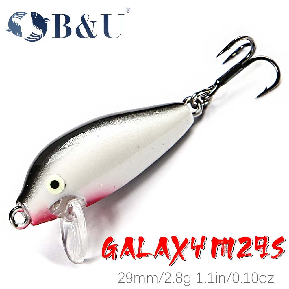 

B&U 29mm 2.8g Sinking Minnow Pesca Wobbling Fishing Lure Isca Artificial Baits For Bass Perch Pike Trout