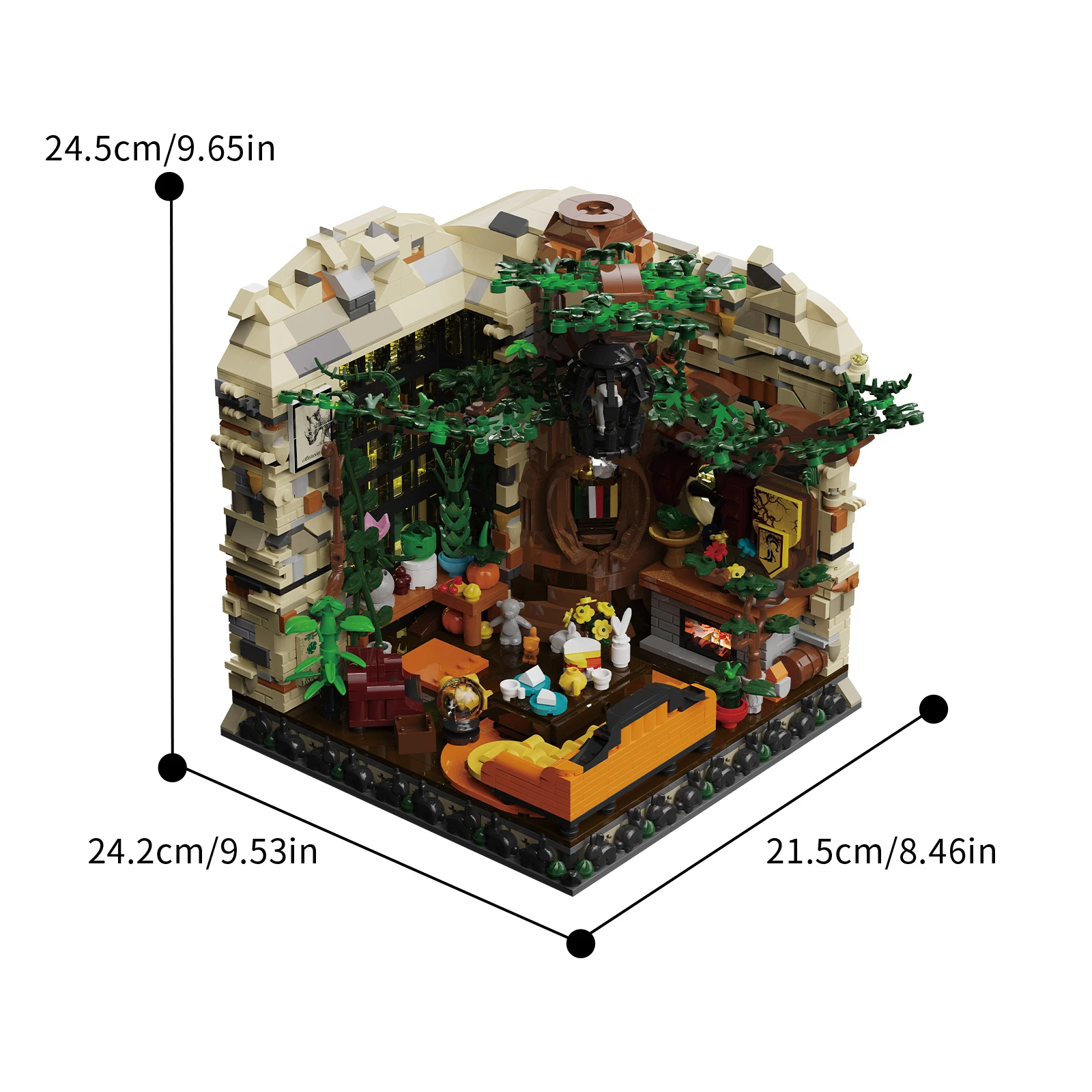 2059PCS Magische Gemeenschappelijke Kamer Bouwstenen Kit MOC Creatieve desktop decoratie Model Bricks Sets Kinderen Speelgoed kerstcadeaus