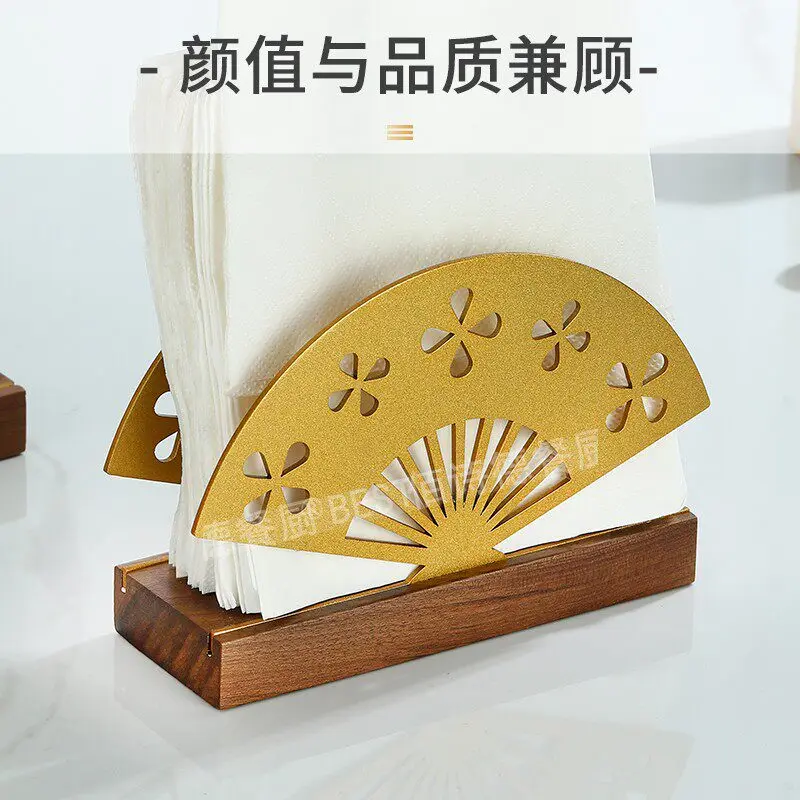 Restaurant Cafe B & B Paper Press Stainless Steel Hotel Napkin Rack Desktop Storage Rack