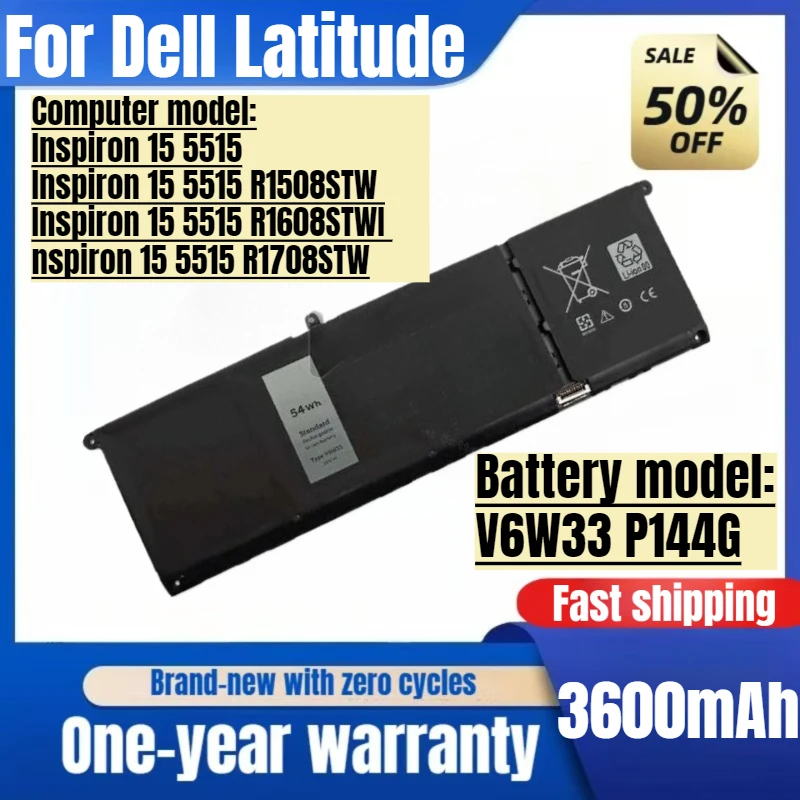 

Для Dell Latitude 3320 3520 3420 G91J0 V6W33 P144G аккумулятор для ноутбука аккумулятор большой емкости высококачественные сменные аккумуляторы