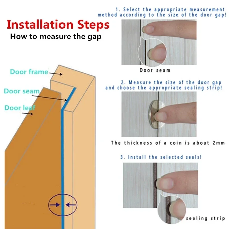 Anti theft door sealing seam sound insulation  anti-collision sticker wooden frame window frame windproof bottom sealing strip