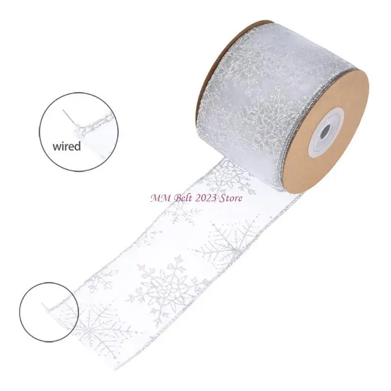 49ME 크리스마스 장식 폴리에스터 리본 DIY 바느질 이중 유선 가장자리 리본