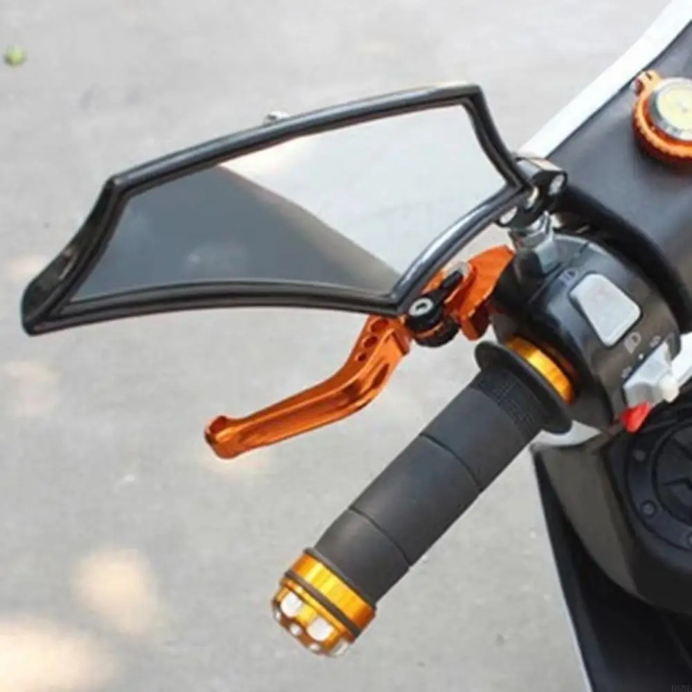1 زوج من سكوتر الألومنيوم لهب نمط الجانب مرايا الرؤية الخلفية ل M8M10 العالمي للدراجات النارية لهب نمط مرآة الرؤية الخلفية