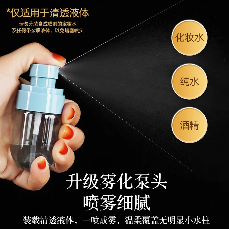 

30 мл 60 мл 80 мл 100 мл флаконы с мелкодисперсным распылением, перевернутая бутылка для спрея, маленькая бутылка для увлажнения лица, пустая, перезаправляемая, портативная бутылка для алкоголя