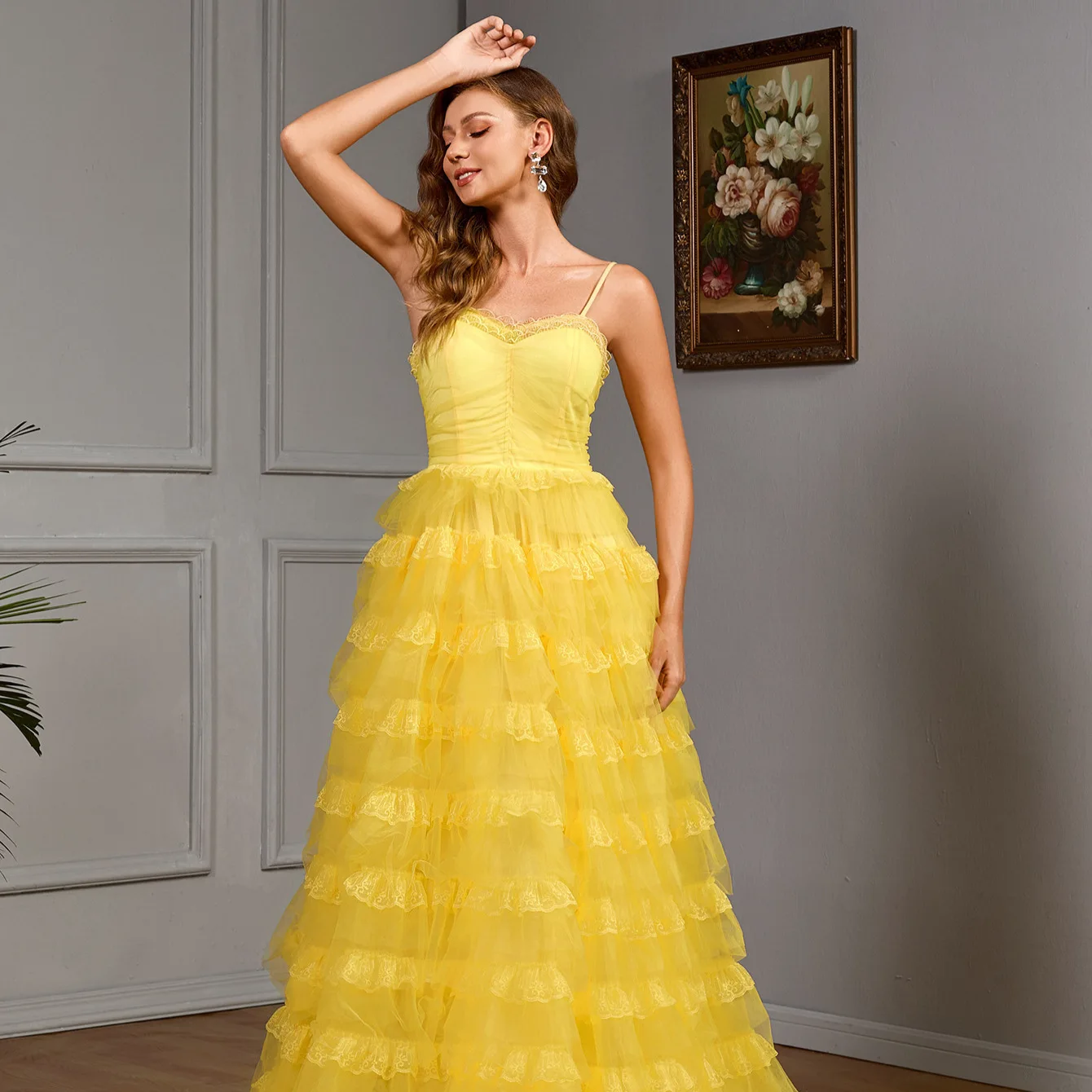 New Dresses Evening Gown Lace Maxi Dress Spring Summer Formal Party Gowns