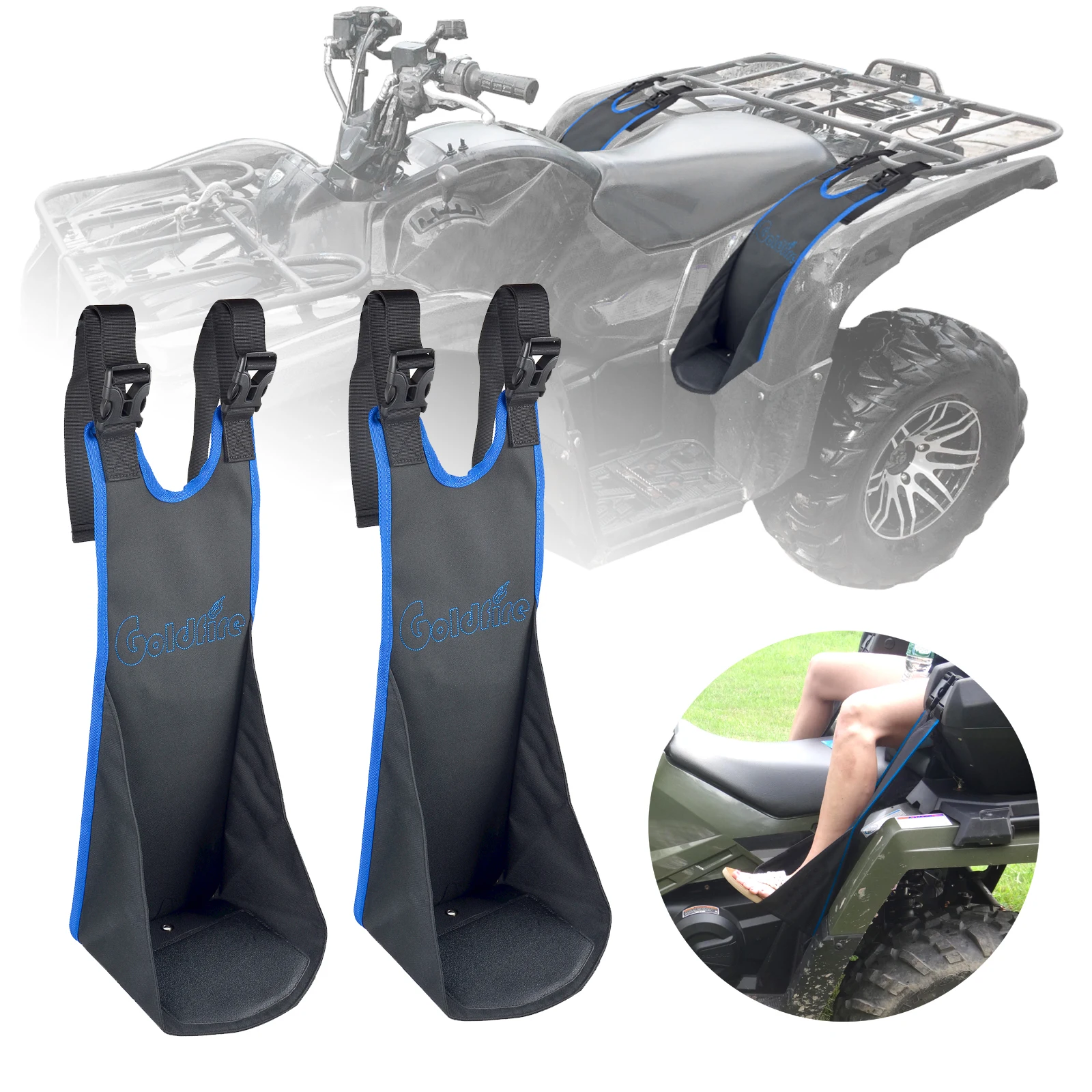 

ATV Rear Passenger Foot Pegs Mud Proof Pedal Waterproof Universal Adjustable Foldable Wear-Resistant Foot Rest for ATV Parts