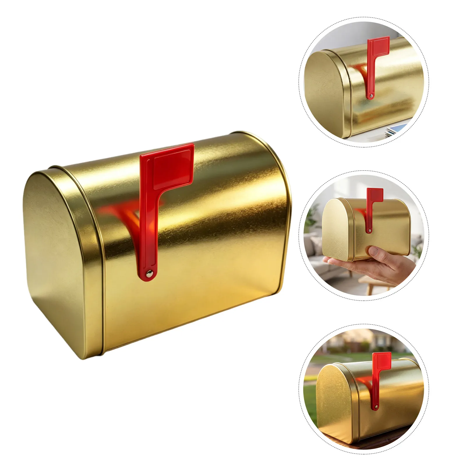 Mini Mailbox Small Mailboxs Raised Signal Flags 6x4 Metal Post Box Boys Girls Classroom Prize Exchange DIY Projects