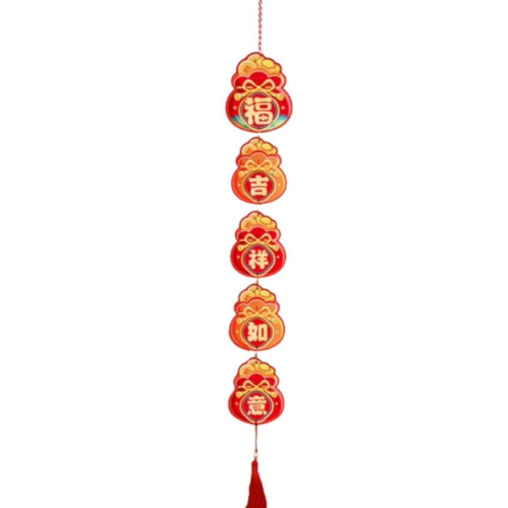 

Traditional Chinese Snake Year Pendant Blessing Plastic 2025 New Year Lucky Pendant with Tassel Elegant Spring Festival Supplies