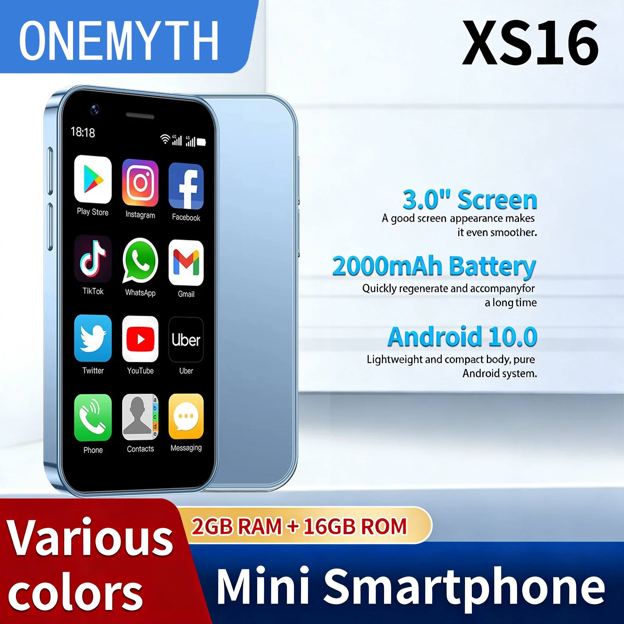 XS16 4G Unlocked Android Smartphone, 3.0