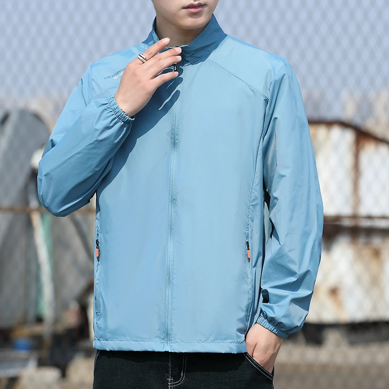 

Summer Outdoor Fishing Casual Lapel Sun Protection Jacket for Men Fashionable Lightweight Breathable UV Resistant Skin Clothing