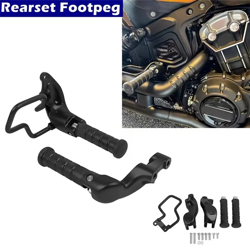 

A77Q-задние подножки для мотоцикла для Indian Scout 2015-2024 Scout Sixty 2016-2024, складная подставка для пассажира Scout Bobber