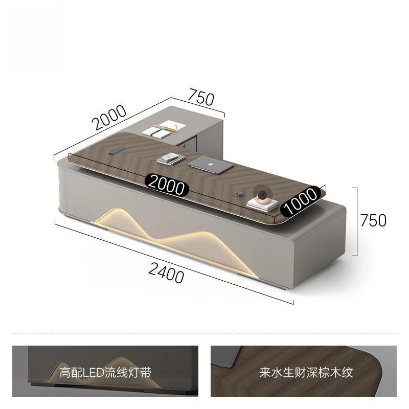 

Light luxury high-end desk, simple modern office atmosphere, high-end desk