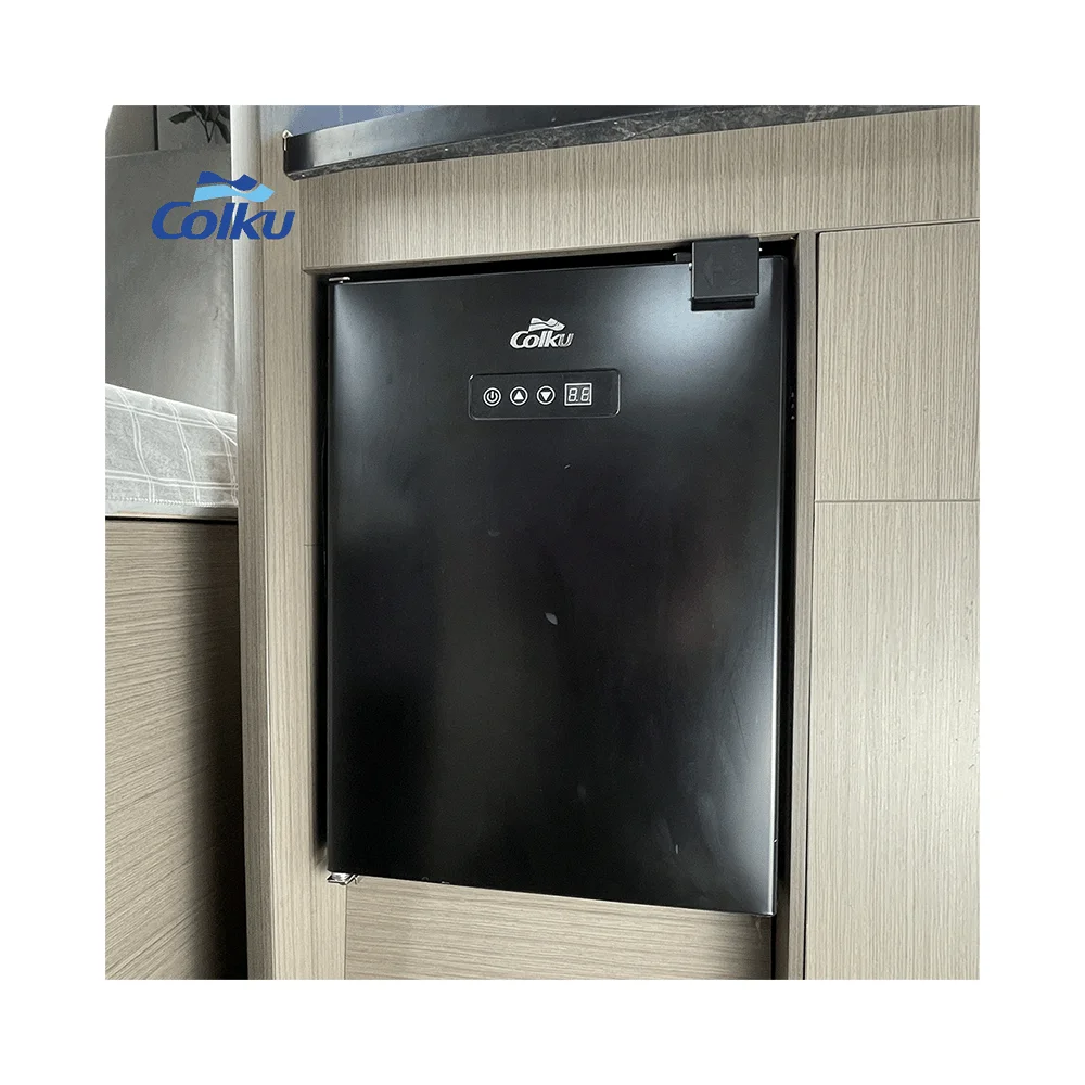 

RV Refrigerator,40L Stainless Steel 12V DC Upright Van Freezer Dual-Zone Car Fridge for Camping Truck RV Boat Compressor