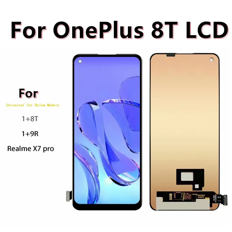 Tested  TFT Display Replace For OnePlus 8T LCD Touch Digitizer Screen Assembly KB2001 KB2000 KB2003 KB2005