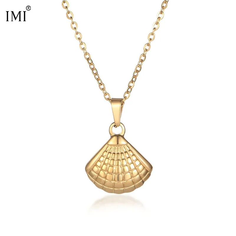 IMI الجنكة بيلوبا قلادة التيتانيوم الصلب قسط الفرنسية المتخصصة الإناث اللؤلؤ مروحة الترقوة الإضافية قذيفة YL030