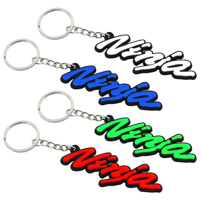 

Motorcycle Silicone Keychain Key Lanyards Keyring Anti-Lost Clasp Chain For Kawasaki Ninja 250 300 ninja400 ninja650