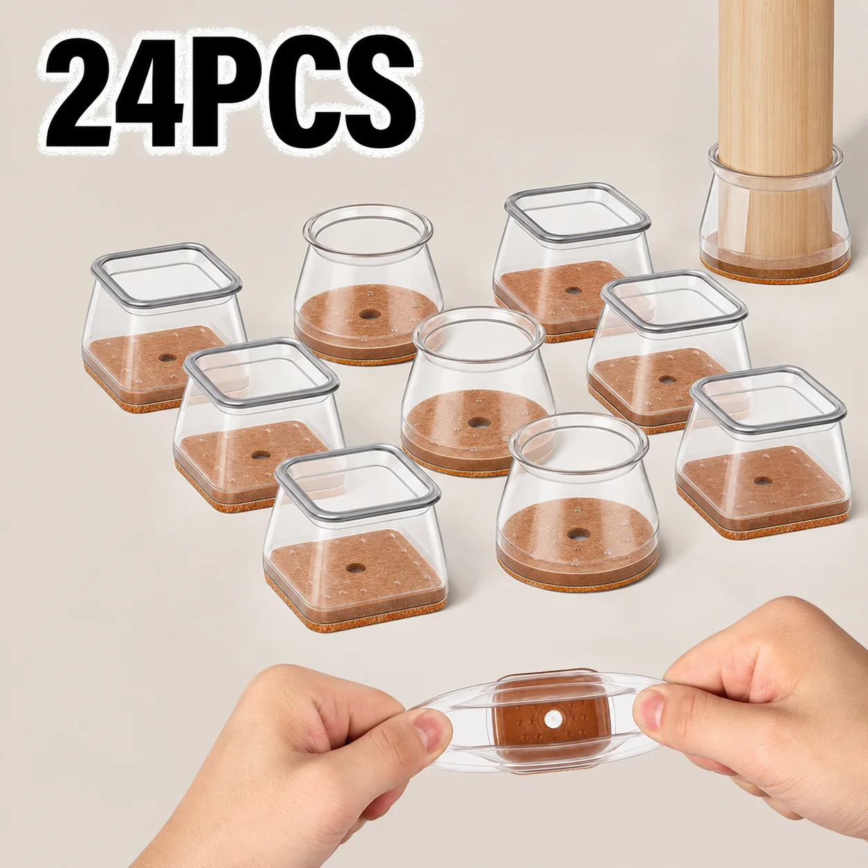 Thicked Chair Leg Floor Protector Silicone Anti-Slip Furniture Pads Wear-resistant Table Leg Cover Scratch-proof Floor Protector