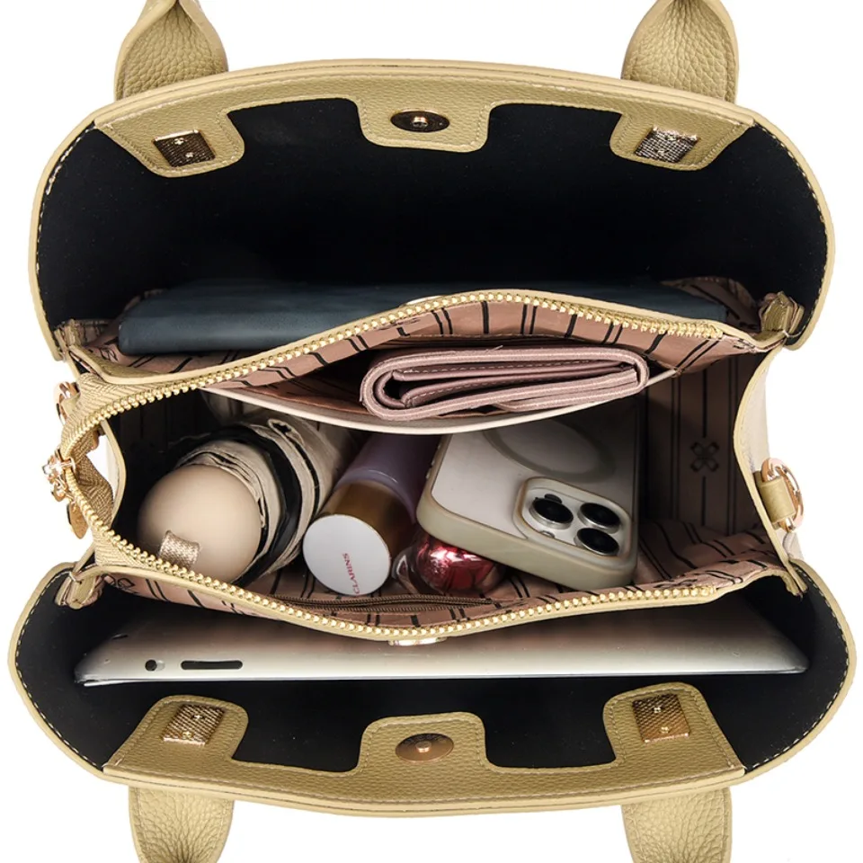 Luxury Women Designer 3 Layers Shoulder Crossbody Sac Ladies Large Capacity Leather Handbags Shopper Brand Messenger Totes