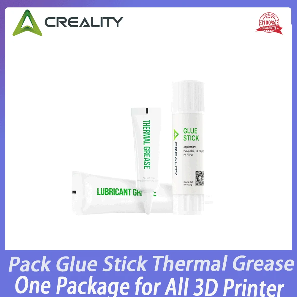 

Оригинальный набор аксессуаров Creality для 3D-печати: клей-карандаш, термопаста, смазка — всё в одном комплекте для всех 3D-принтеров
