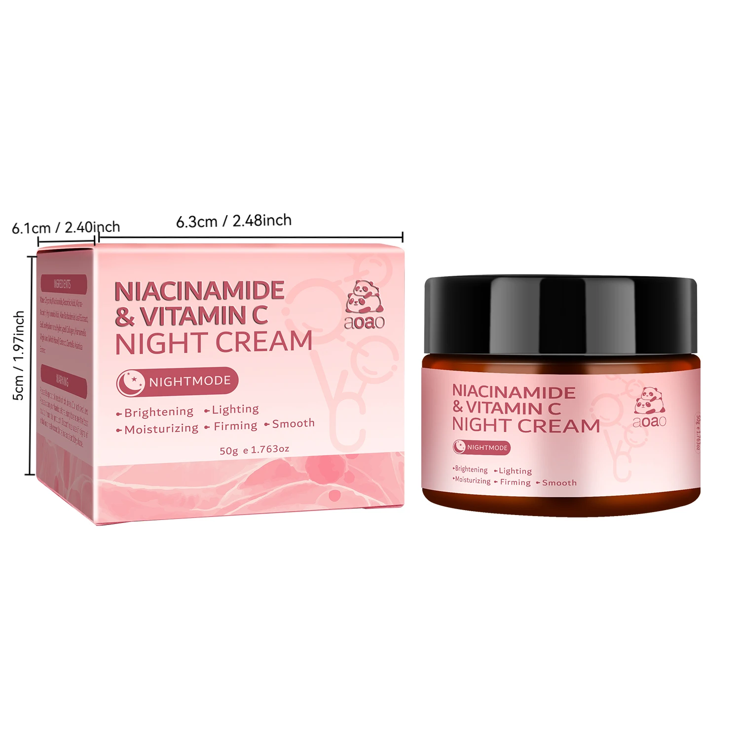 Moisturizing Night Cream Enriched with Niacinamide, Vitamin C, Hyaluronic Acid And Collagen Face Lifting Cream Hydrates Dry Skin