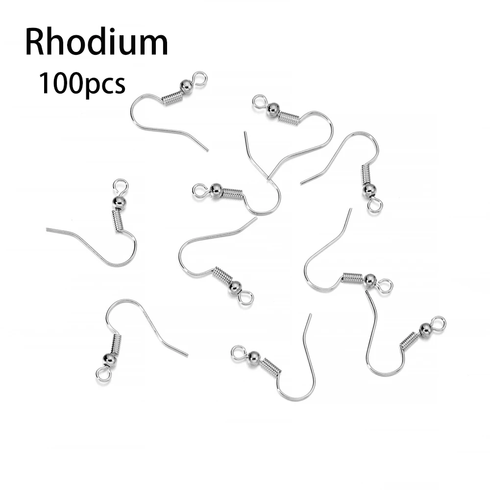 100/300 Stks/partij Hypoallergene Oorbelhaak Kit Mixkleur Oordraden Vishaken Open Springringen Oordopjes Voor Diy Sieraden Maken