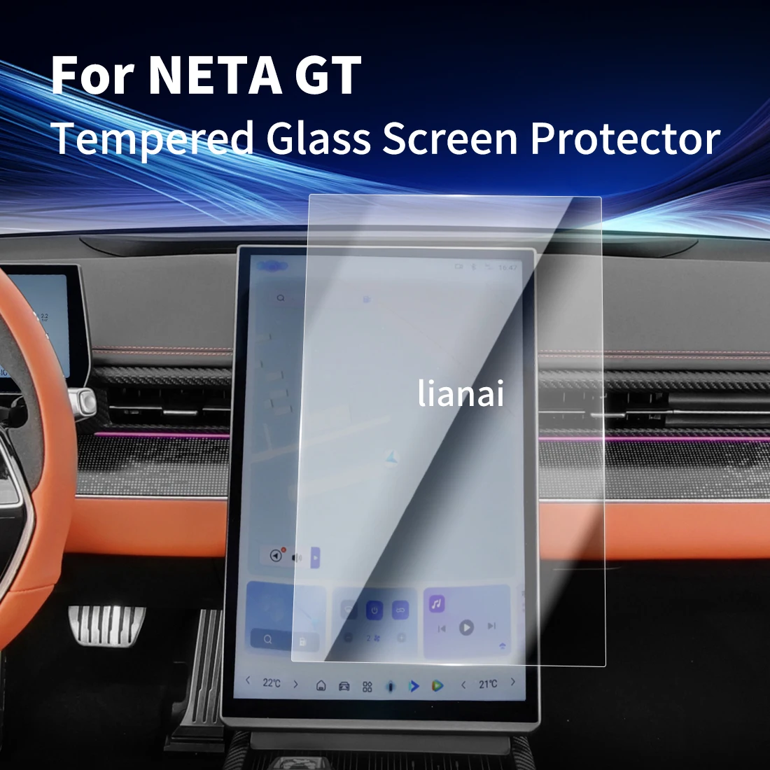 

Carplay Screen Protector Tempered Glass Protective Film Navigator Car Stickers Accessories For 23 NETA GT