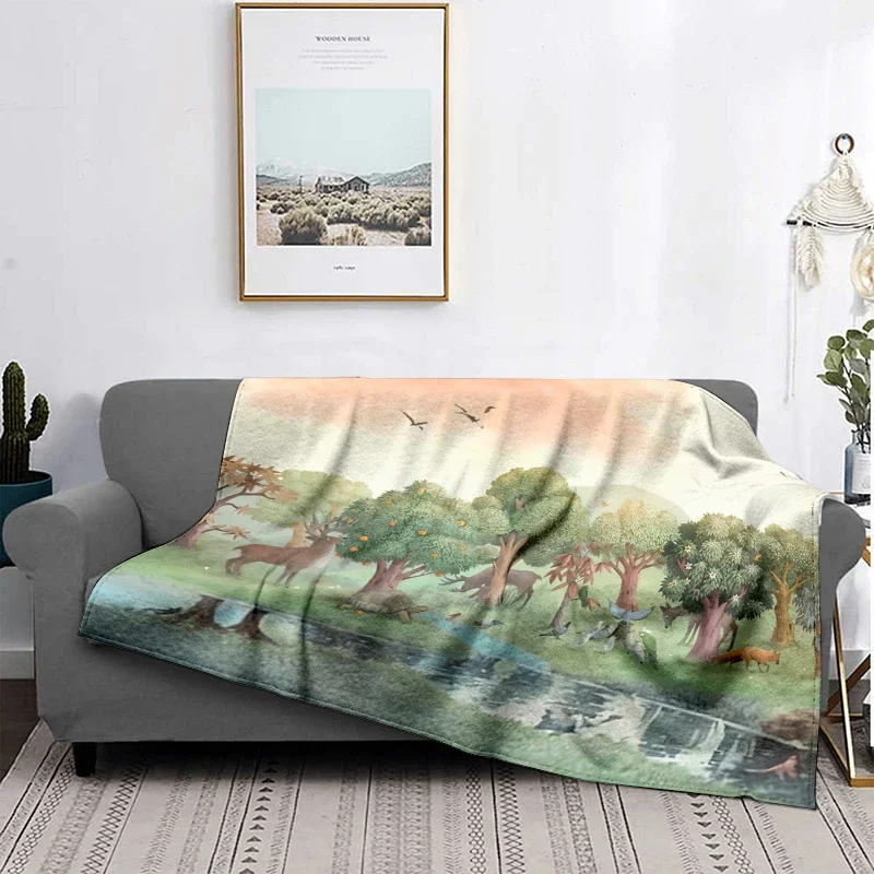 Home decoration plush Sofa blanket Anime animals Bedspread on the bed anime fluffy soft blankets thick blanket for winte