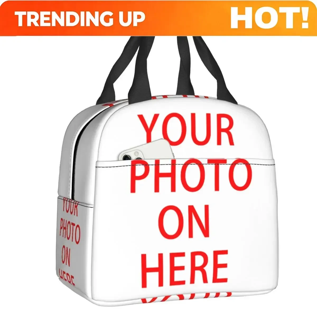 Custom Bag Custom Custom Family Pets DIY Logo Thermal Insulated Lunch Bag Women Customized Photo Print Portable Lunch Container