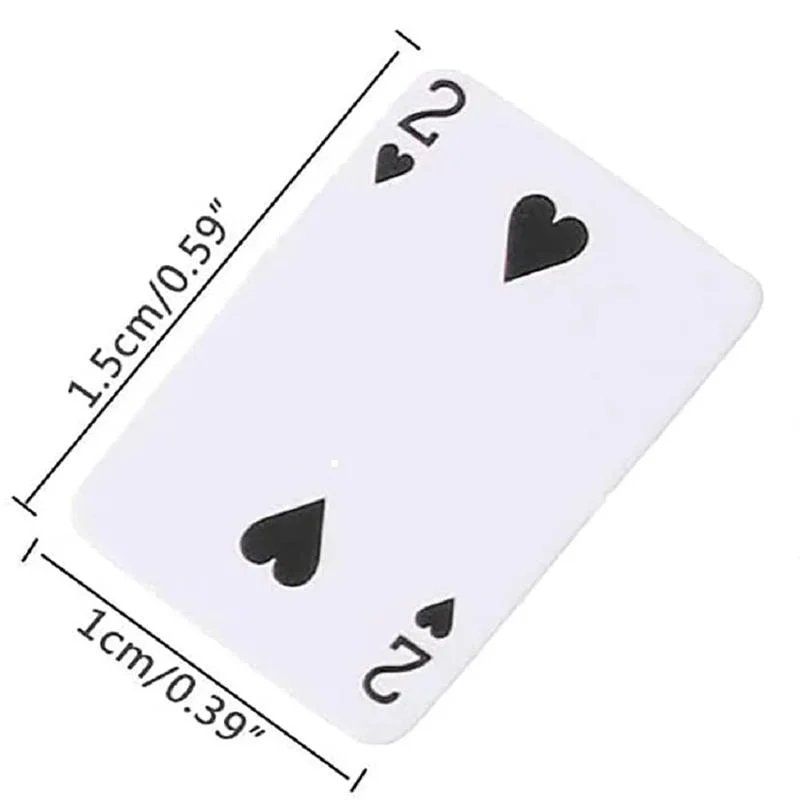 Cute Mini Game Poker Cards, Casa portátil Playing Cards, Boneca Acessórios, Decoração para casa, Small Party Board Game