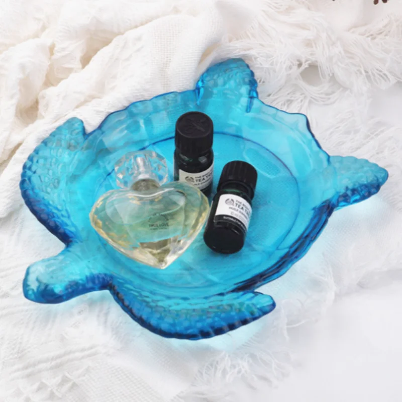 DIY Crystal Epoxy Resin Mold Turtle Marine Dish Tray Storage Mirror Silicone Mold For Resin