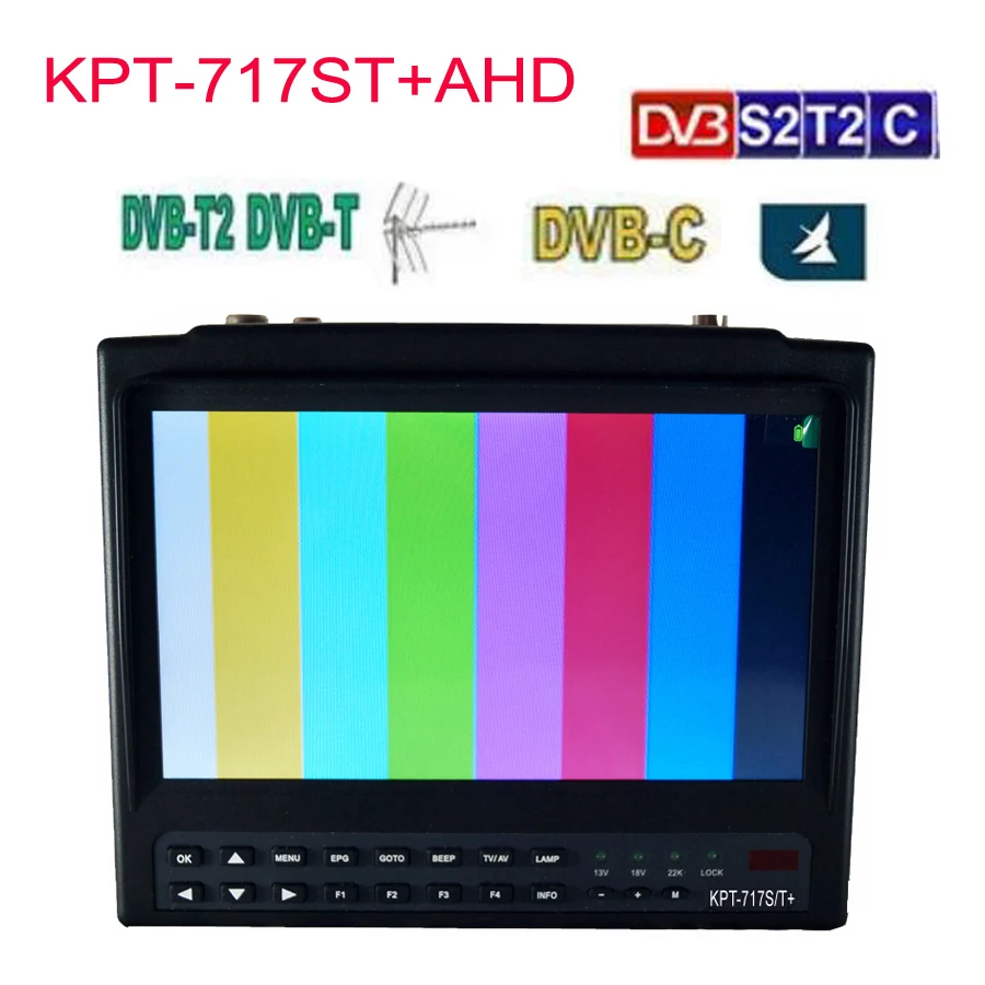 Sat Finder KPT-717ST Plus AHD kpt-716st DVB-S2 DVB-T/T2 DVB-C Combo Test CCTV Camera vs Satlink st-5155 GTmedia V8 Finder Pro2