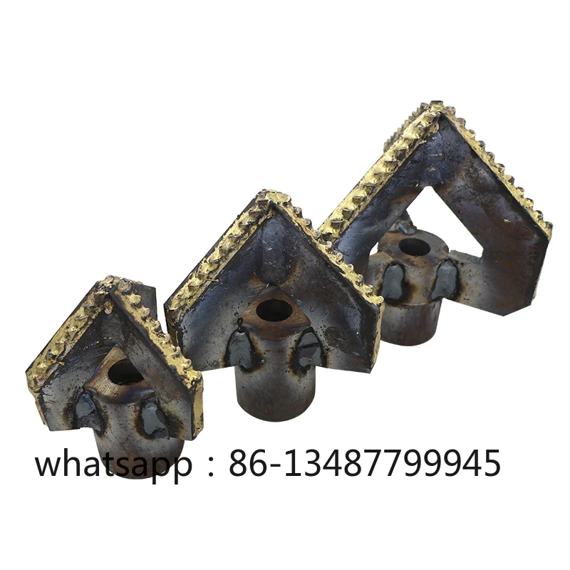 

Tri-Leaf Alloy Drill Bit Big Octagonal Middle Arc Angle Hole Drilling Mud Piling Well