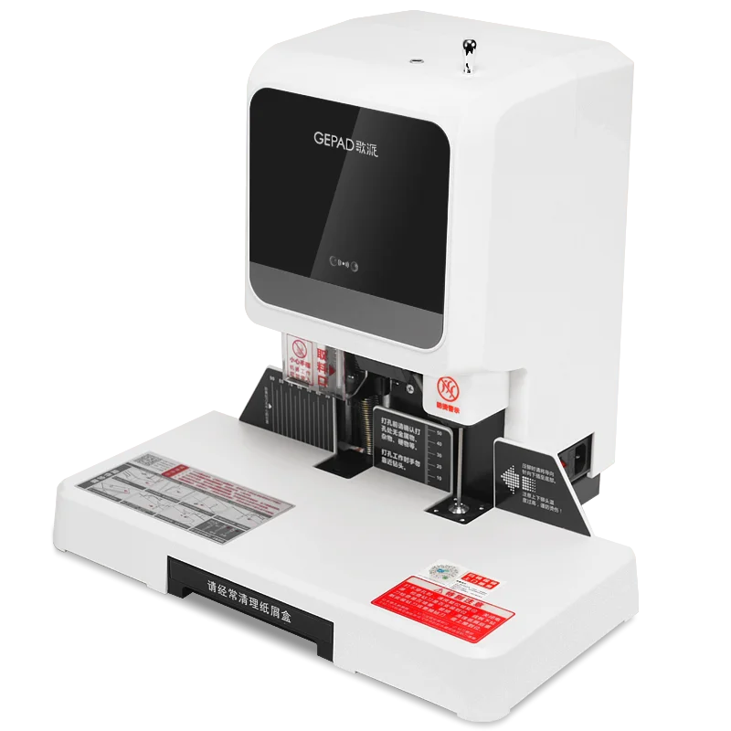 

Hands-Free Automatic Punch Binding Machine Electric A4 Paper Photo Document Office Use PTC Touch Control Binding