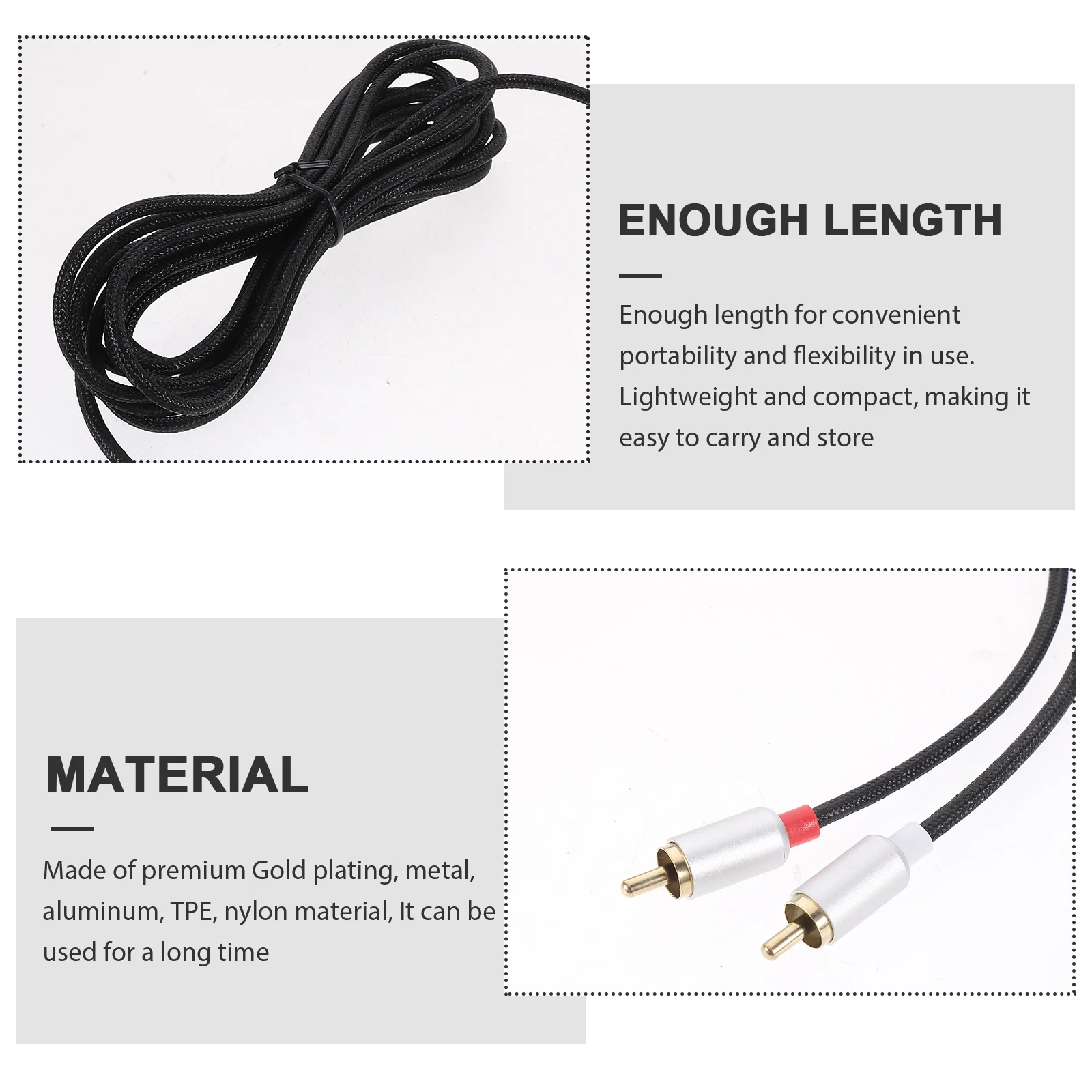 

Type-C Audio Cable Stereo Music Converter USB C to RCA Adapter Metal Shell Plug Quality Sound Cord for Car Amplifier