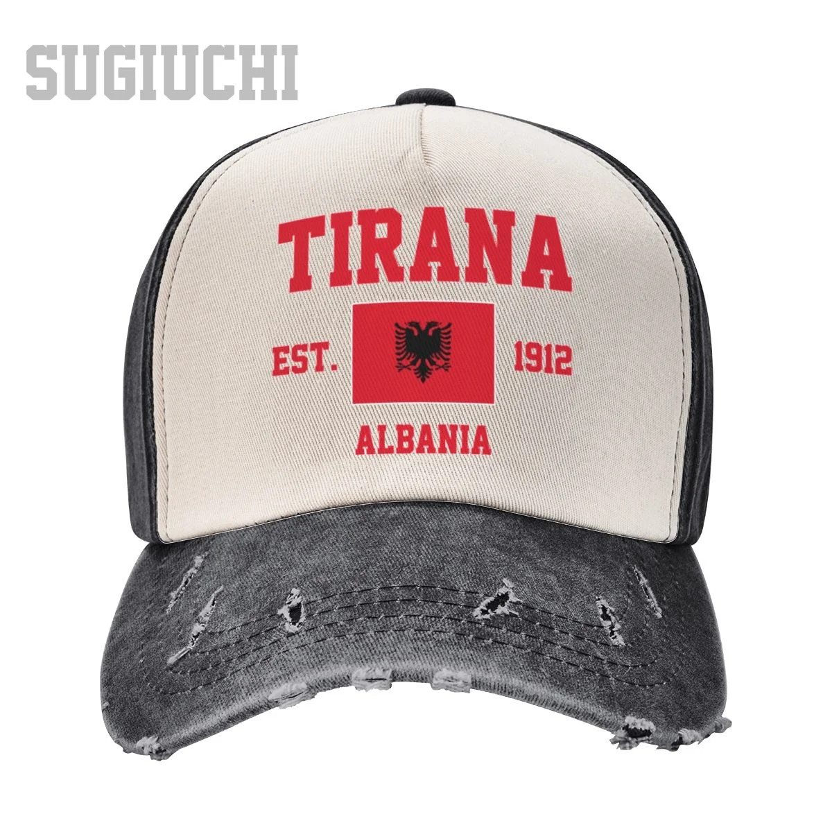 Unisex Baseball Cap Albania EST.1912 Tirana Capital Men Women Vintage Hats Washed Cotton Trucker Gift