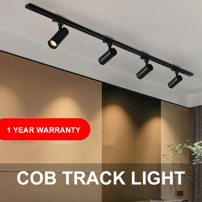 Set COB LED Track Lamp 220v Track Light Spotlight 30W For Indoor Store kitchen Bedroom Spot Rail Light Lighting