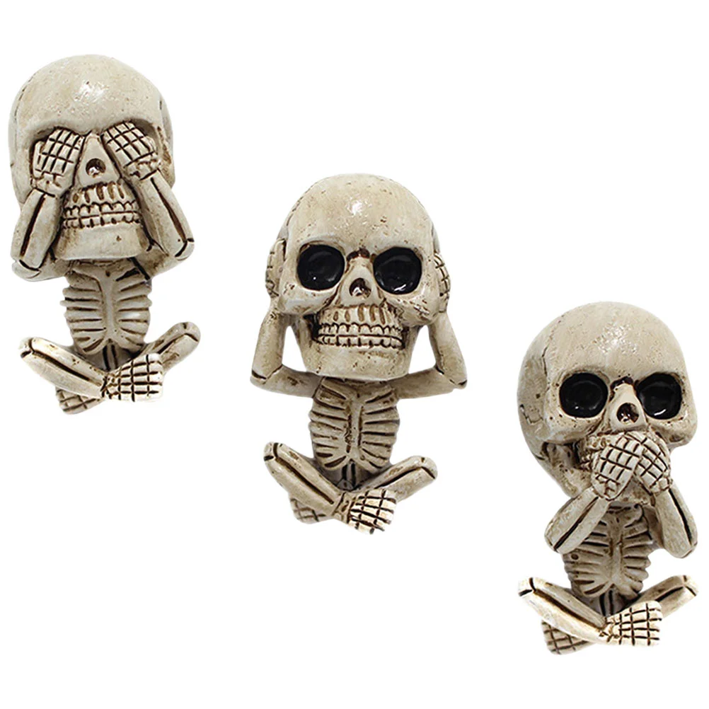 

3 Pcs Vent Creative Car Perfume Funny Skull Aromatherapy Stick Air Clip Office Diffuser Synthetic Resin Clips