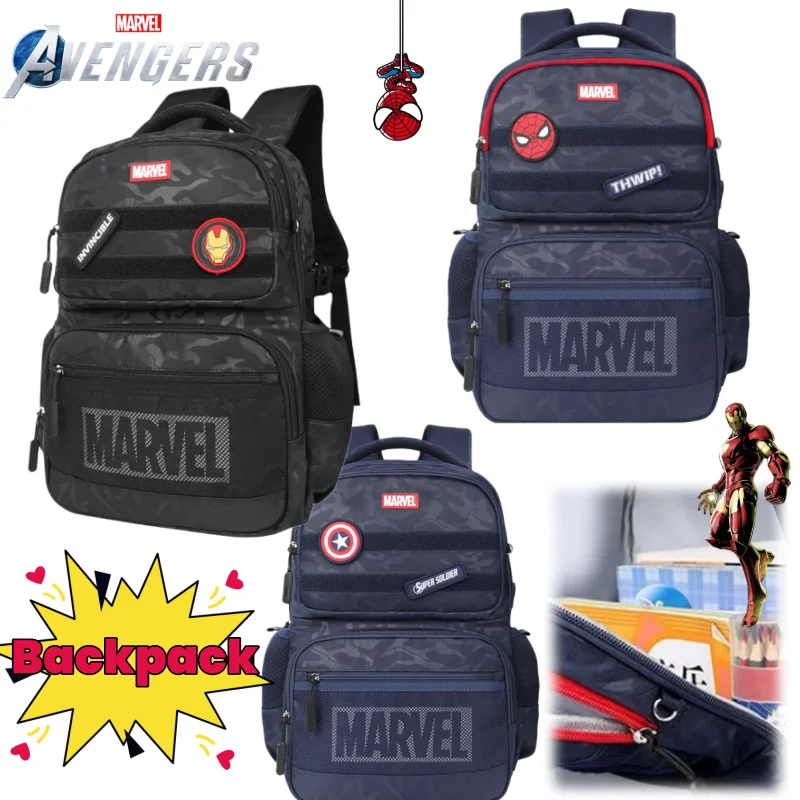 

New Marvel The Avengers Spiderman High-Quality Cartoon Large-Capacity Backpack Creative and Unique Anime Merchandise Backpack