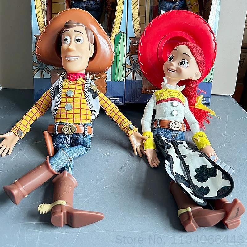 Figura de acción de Woody de 40 cm de la película Toy Story 5 de Disney Pixar, muñeco de personaje con sonido en inglés, vaquero de tela, regalo de cumpleaños y Navidad