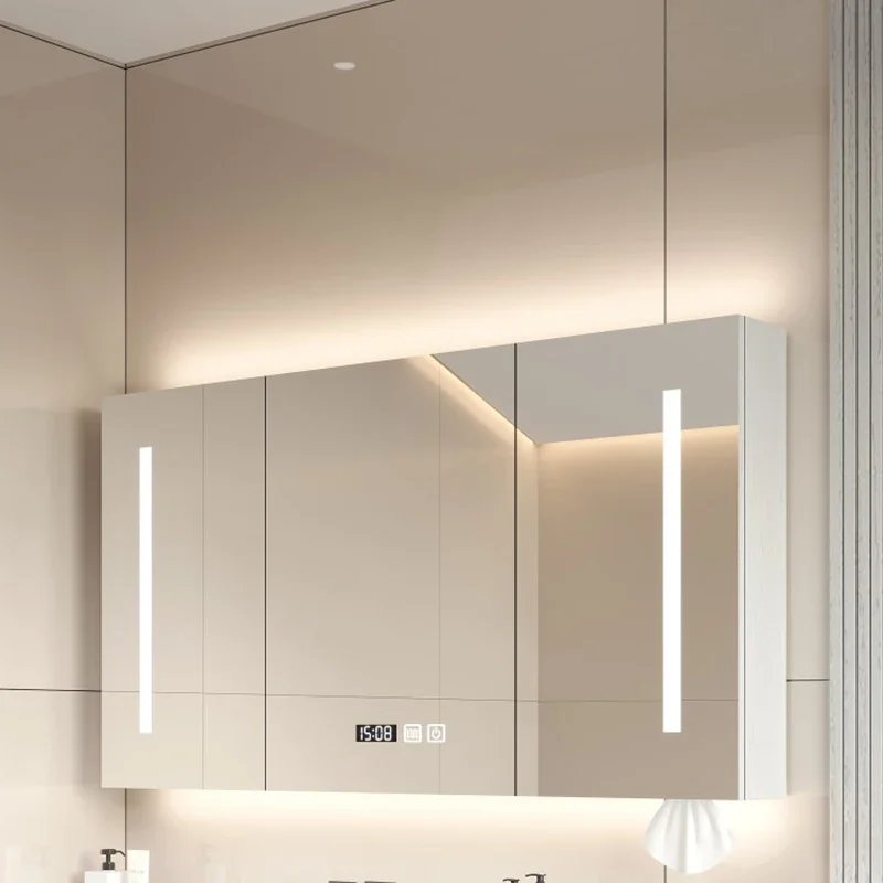 Nordic Designer Bathroom Cabinets Defogging With Light Touch Bathroom Cabinet Intelligent Home Furniture Compartiment HBMC